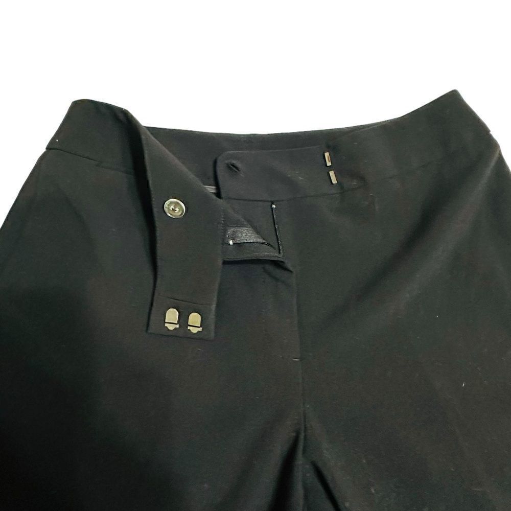 Vintage Requirements Black Crepe High Waist Flat Front Trousers Size 6 NWT - Picture 5 of 11